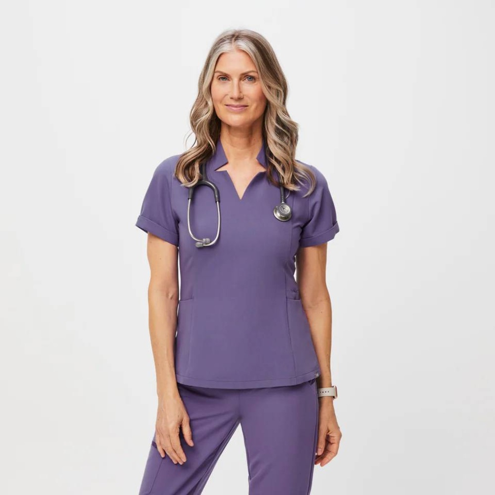FIGS Amethyst Inala Slim scrub top XS